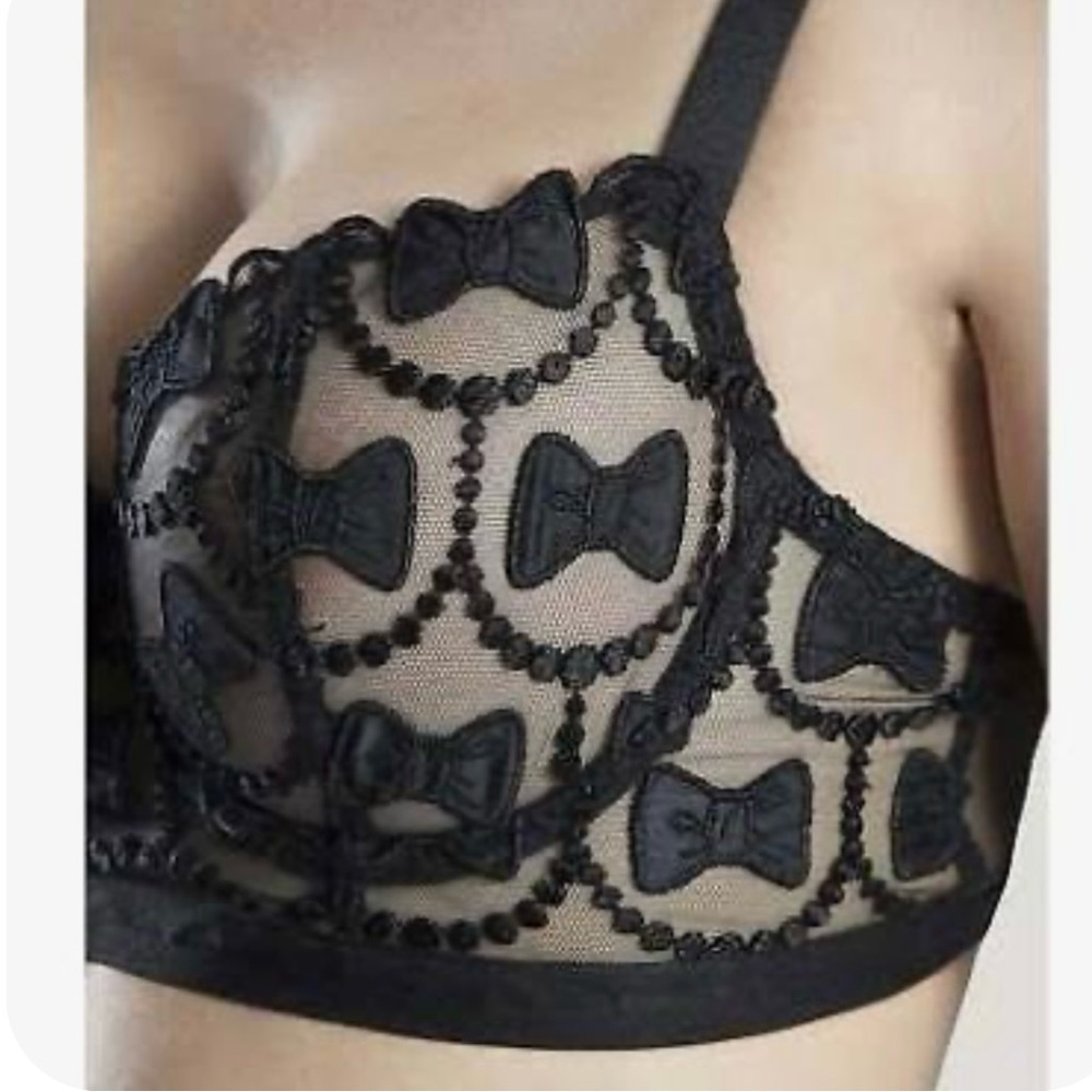 Viktor & Rolf Aubade Black Lace Bow Bra Intimates